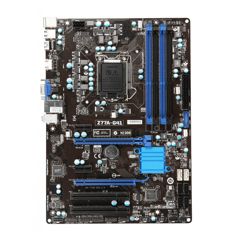 

For MSI Z77A-G41 Desktop motherboard LGA 1155 DDR3 for i3 i5 i7 cpu 32GB USB3.0 SATA3 Z77 100% fully Tested Free shipping