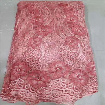 

Royal Blue Latest African Tulle Lace 2019 French Net Stones Lace Fabric For Wedding beads Gold Embroidery African Lace Fabric