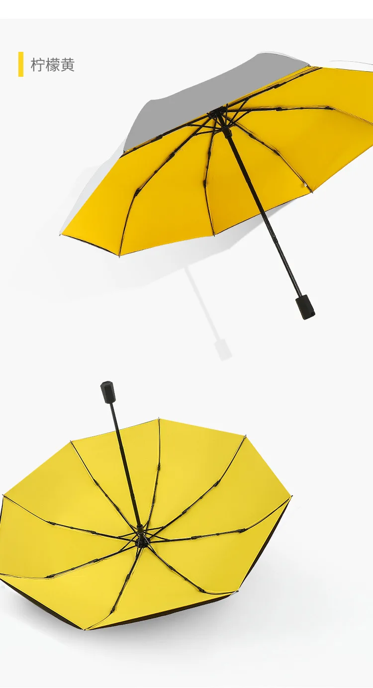 Titanium Silver Colloid Folding Parasol UPF50+ Double Layer Parasol UV-Protection Women's Rain Or Shine Dual Purpose Customizab