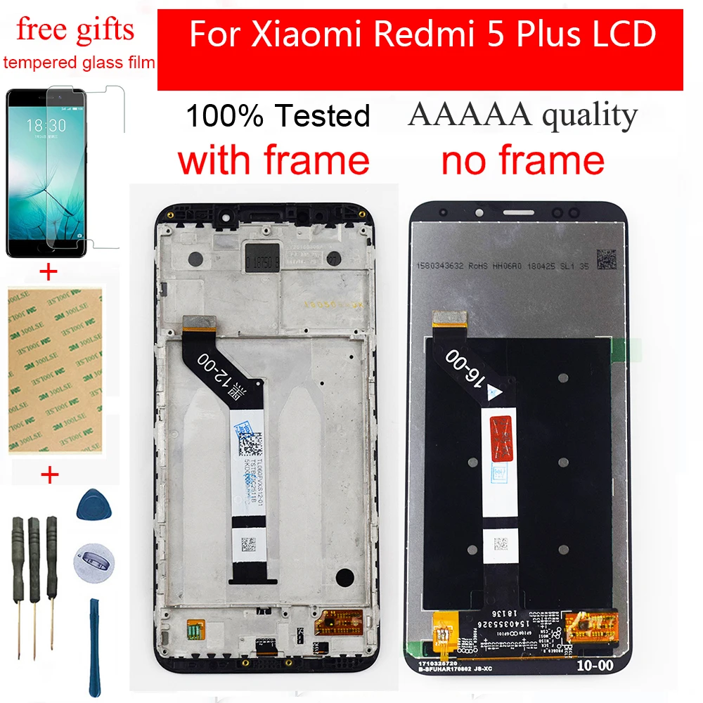 

5.99 inch For Xiaomi Redmi 5 Plus LCD Touch Screen 2160*1080 For Redmi 5Plus LCD Display Snapdragon 625 Sensor LCD Assembly