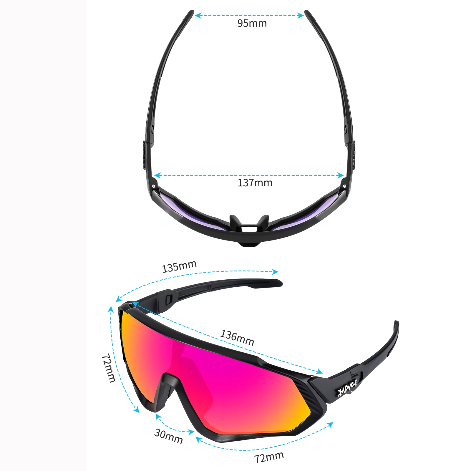 Kapvoe Polarized Cycling Glasses Sport 