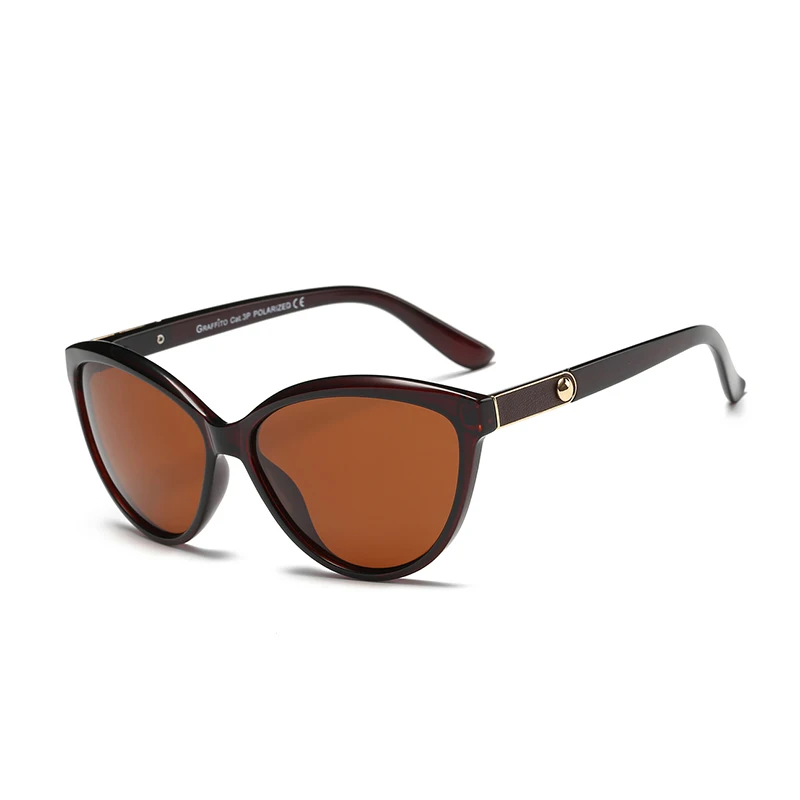 Pro Acme ретро поляризованные солнцезащитные очки для женщин Модные женские брендовые дизайнерские солнцезащитные очки «кошачий глаз» lunette soleil femme PC1223 - Цвет линз: C3 Brown Brown