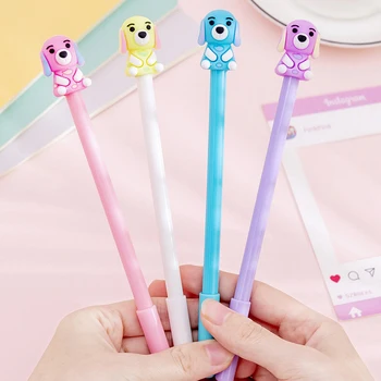 

1 Pcs/Lot Cute Cartoon dog pet student gel pen Silica gel writing pens stationery canetas material escolar school supplies