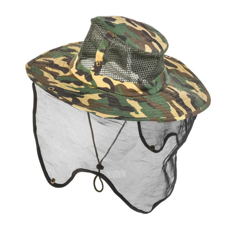 Шляпа для рыбалки с широкими полями для мужчин и женщин, дышащая сетка, унисекс, для спорта на открытом воздухе, кемпинга, пешего туризма, Анти Москитная шляпа, УФ-защита, спортивная одежда
