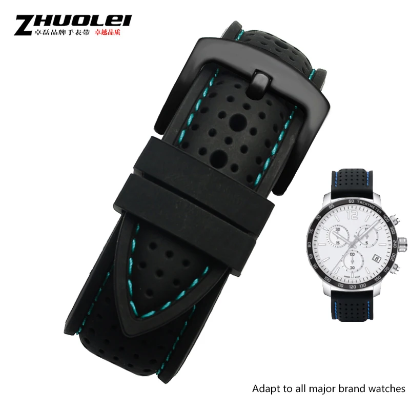 Breathable Silicone Sports Watch Band – Universal 20mm & 22mm Strap