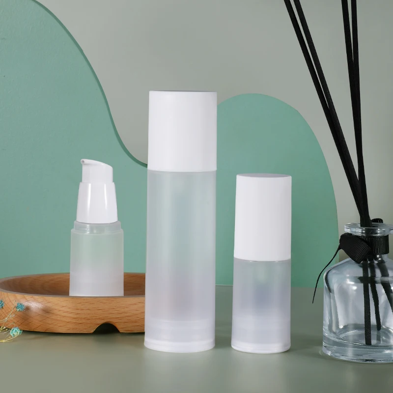10Pcs 15g 20g 30g 50g Small volume Refillable bottle liquid Lotion Airless Vacuum bottles Plastic Travel Cosmetic Container