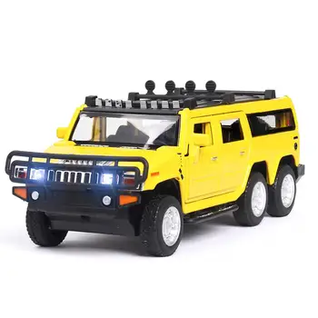 

JJRC 1:32 Car Model for Hummer H2 Off-road High Simulation Alloy Car Model Sound Light Pull Back Door Boy Car Toy Children Gifts