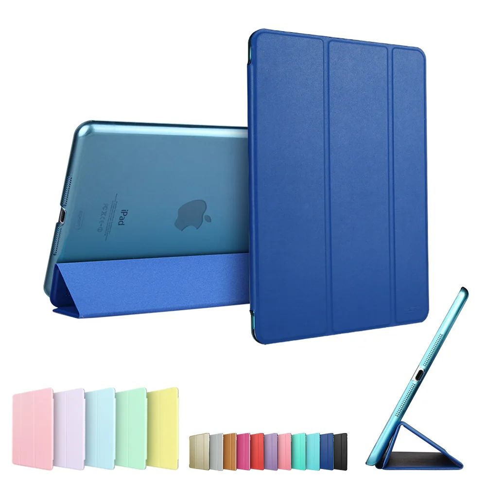 Чехол для iPad мини 1 2 3, ESR Tri-Fold Smart Cover Цвет Ultra Slim PU кожа Прозрачный чехол для iPad Mini 1 2 3 - Цвет: Navy Blue