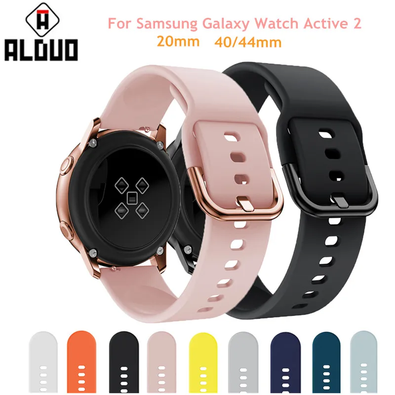Ремешок для часов Samsung Galaxy Watch Active 2 40/44 мм 20 спортивные силиконовые умные браслеты