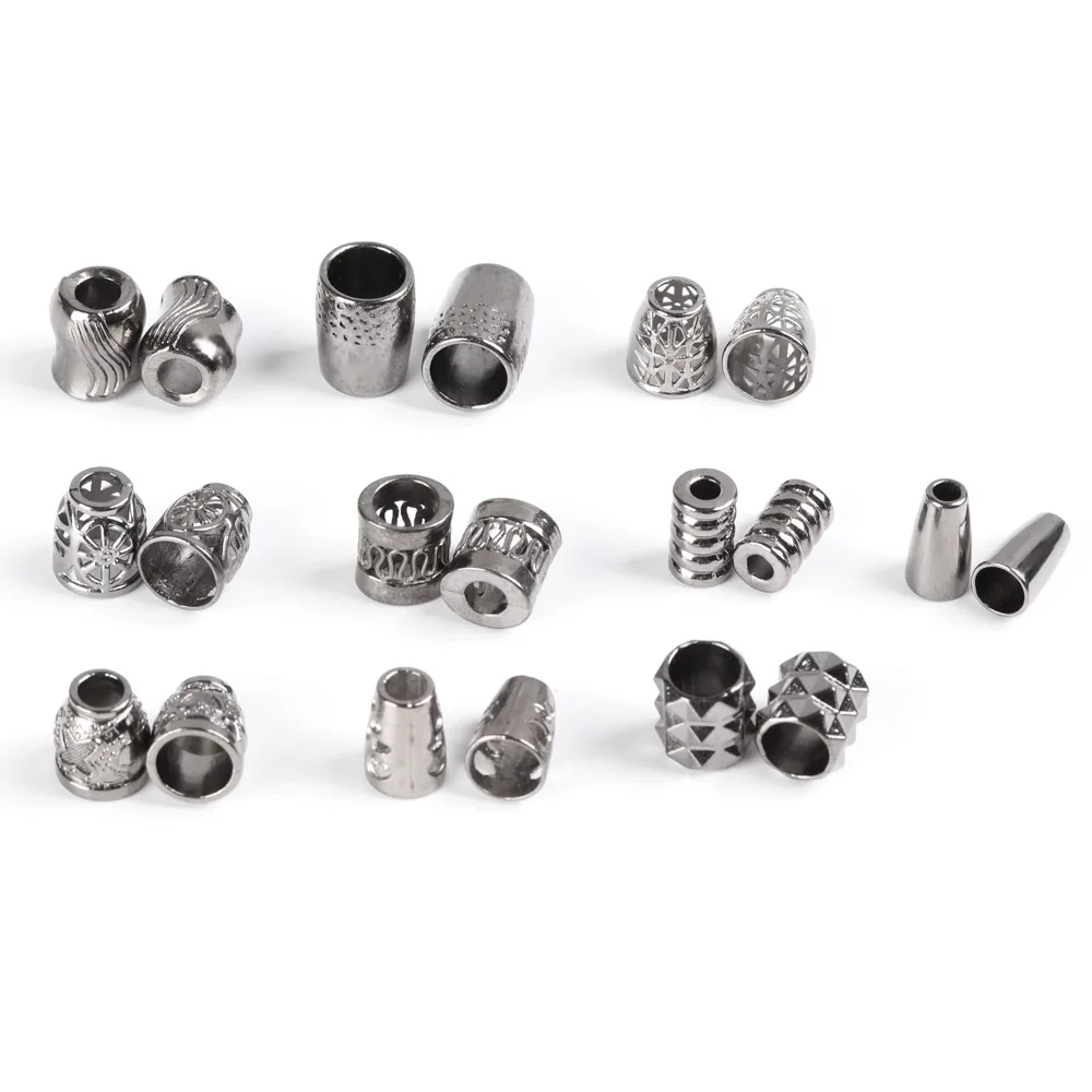 Paracord Beads Metal Charms Buckle Knife Lanyards Decoration DIY Pendant Buckle Paracord Bracelet Accessories paracord accessories 10Pcs