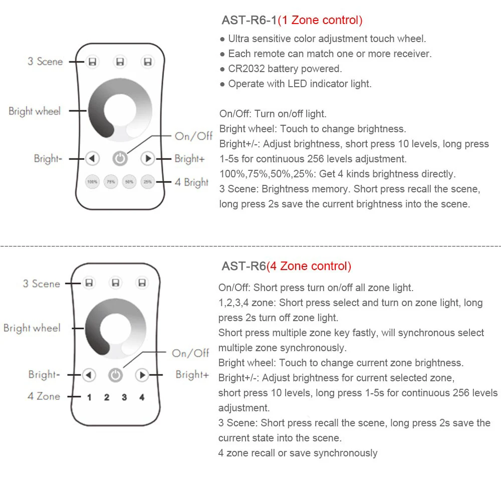 Светодиодный регулятор яркости Triac Smart Wifi 2 4G RF беспроводной пульт дистанционного