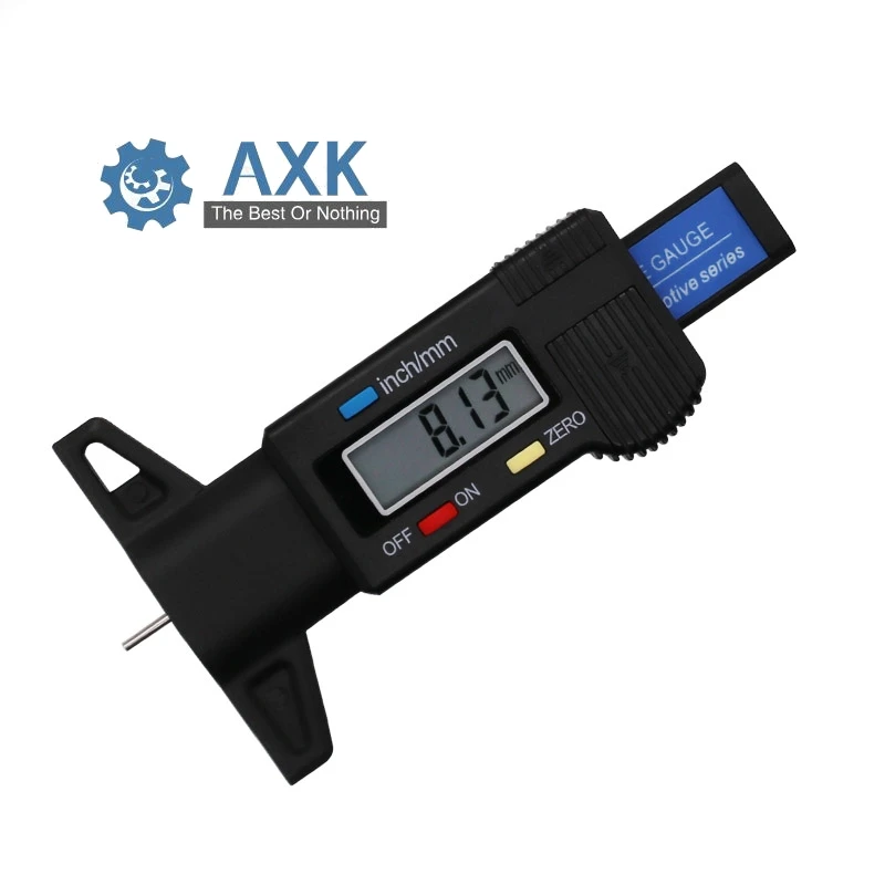 

Precision Measuring Digital Tread Depth Gauge 0-25.4/0.01 LCD Display Tyre Tread Brake Pad Wear Shoe 0-1" Caliper Too