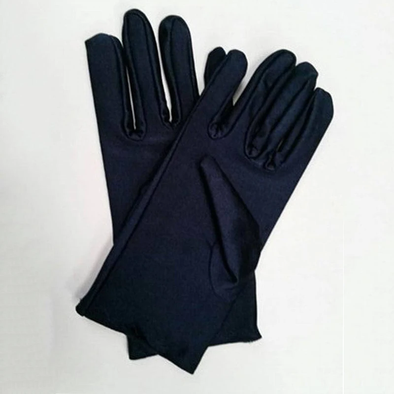 Дешевые мужские однотонные белые рабочие перчатки короткие перчатки официанты мужские церемониальные перчатки для мужской манеры церемониальные перчатки