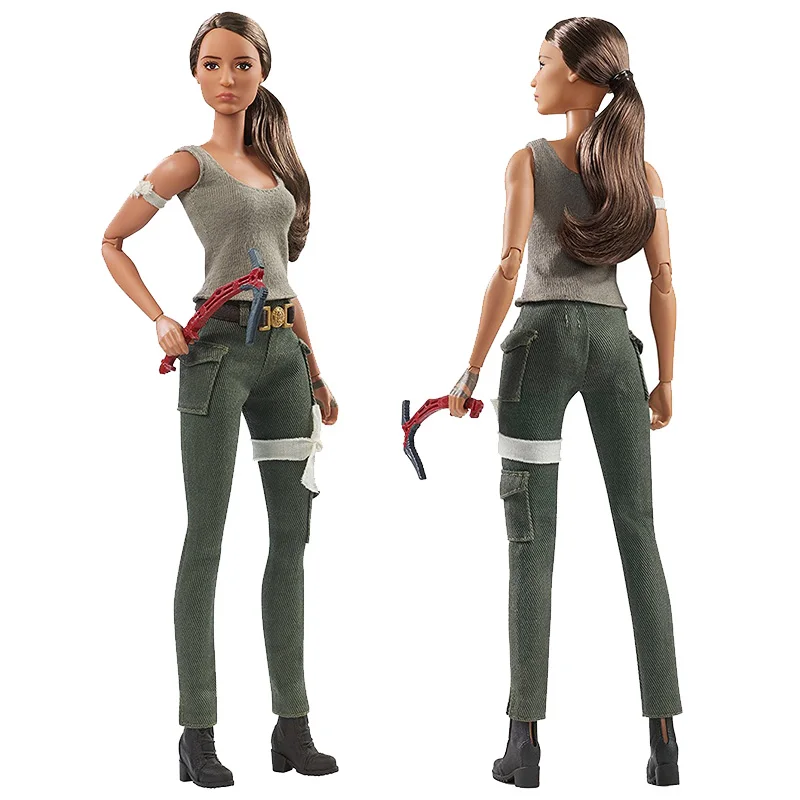 Настоящая кукла Барби Tomb Raider коллекция подвижные швы голова Лара модель приключенческий костюм игра подарки на день рождения FJH53