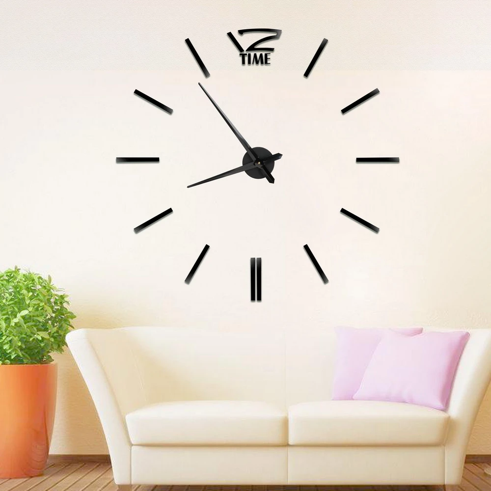 Diy Acrylic Mirror Stickers Fashion Modern Quartz Watch Clocks 3d Big Wall Clock Large Size Art Living Room Home Decoration New Wall Clocks Aliexpress