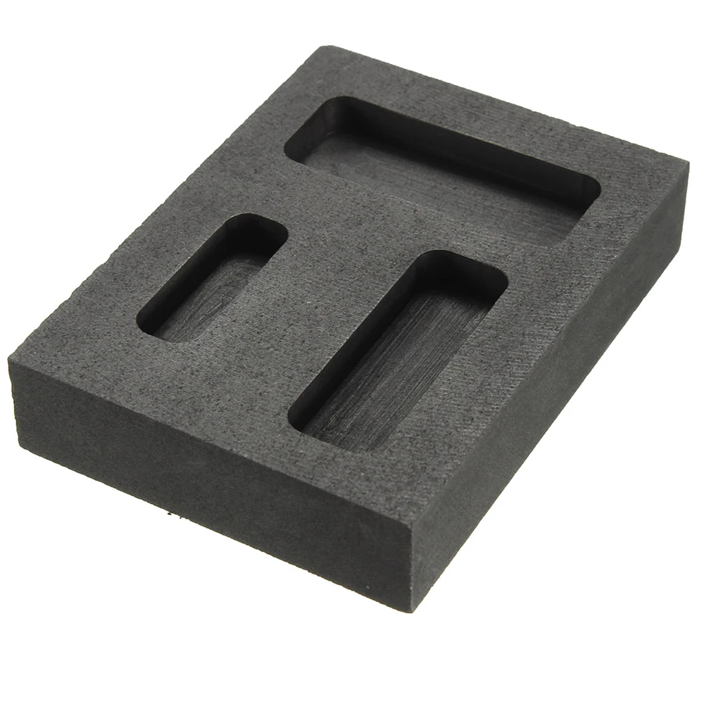 

Graphite Crucible Ingot Bar Combo Mold 3-Hole for Silver Gold Melting Casting