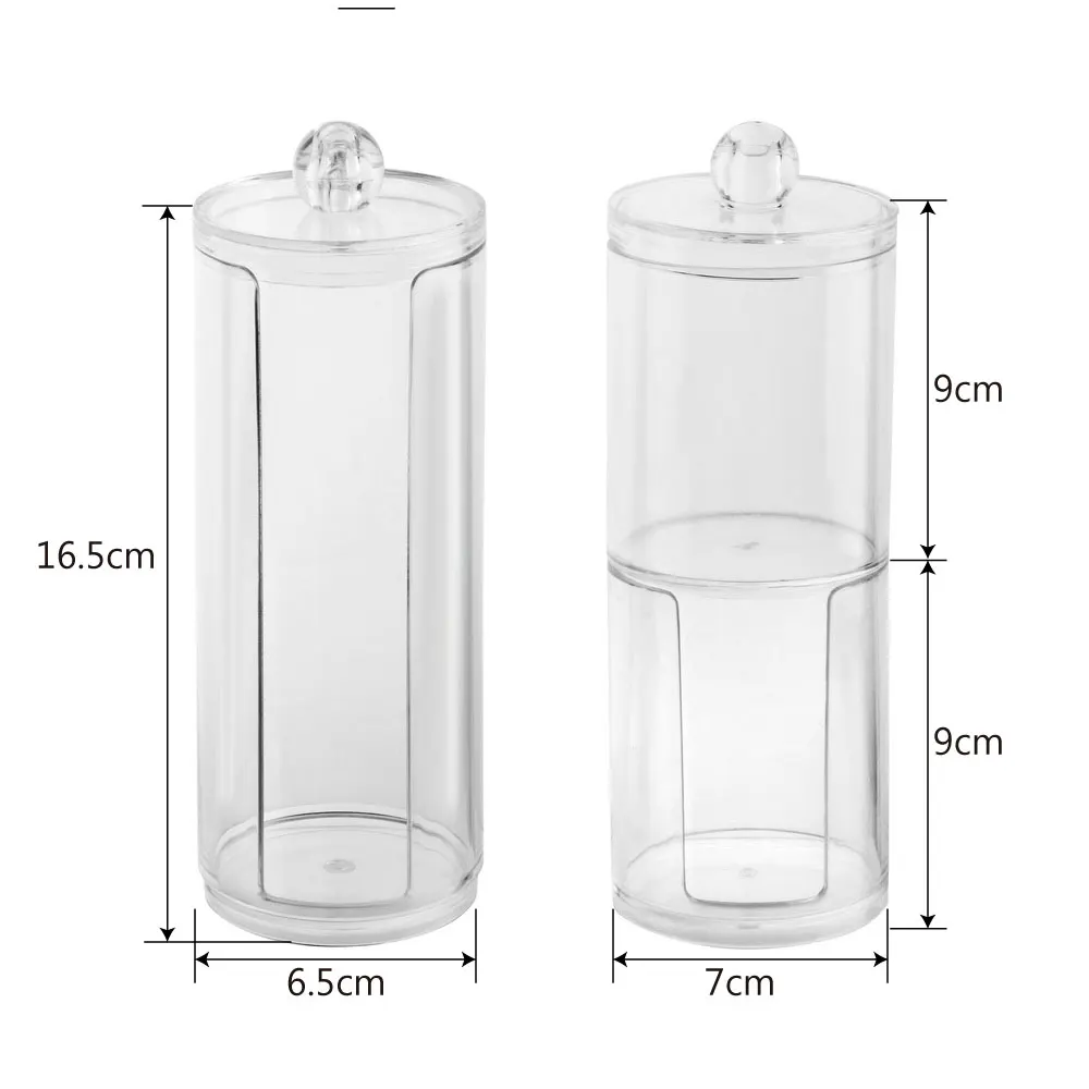 Acrylic Storage Box Acrylic Multifunctional Jewelry Container Cosmetic Makeup Cotton Pad Organizer Travel Cosmetic Storage Case Sundries Storage Box