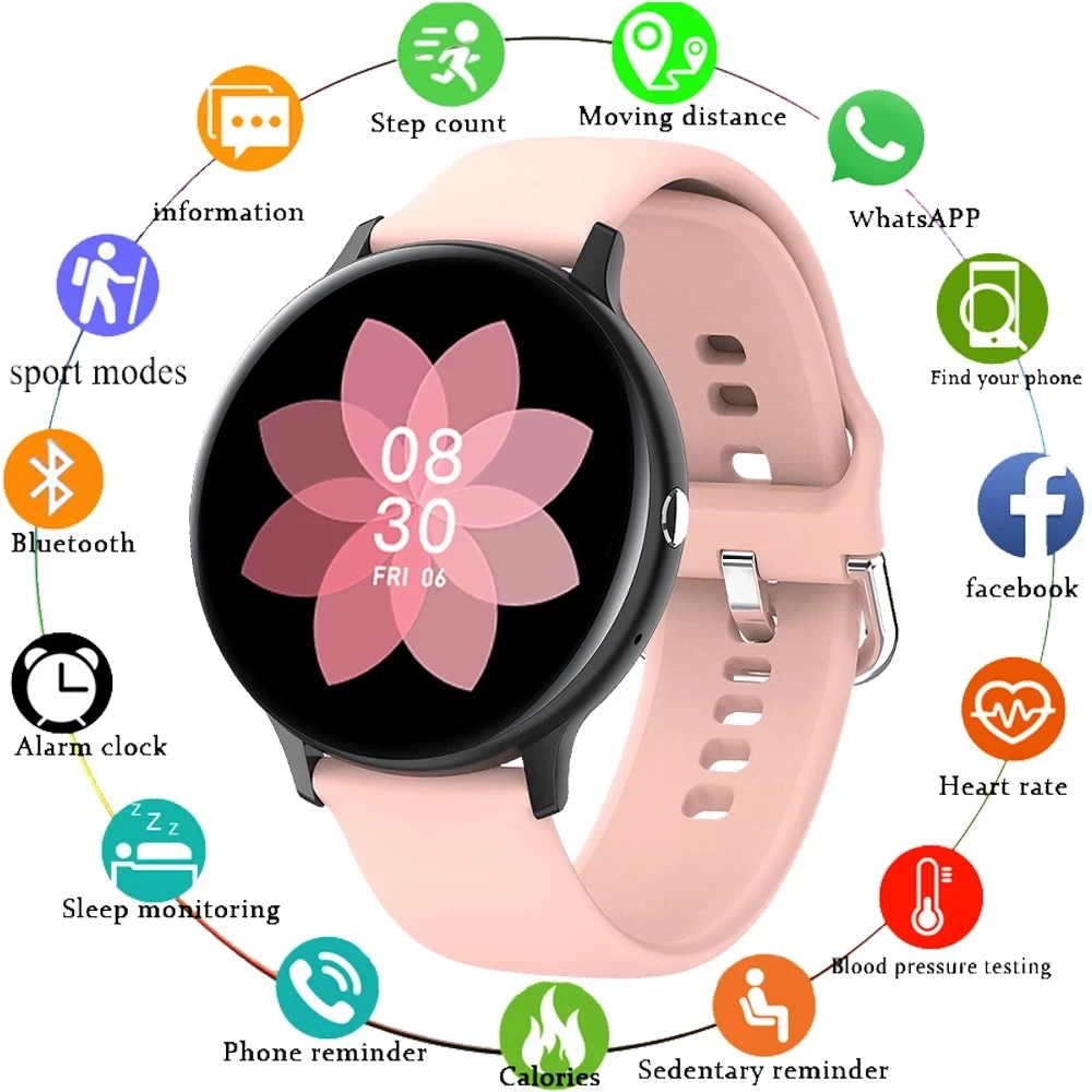 LIGE 2021 New Smart Watch Ladies Men Full Touch Fitness Tracker Blood Pressure Sleep Smart Clock Ladies smartwatch for Xiaomi