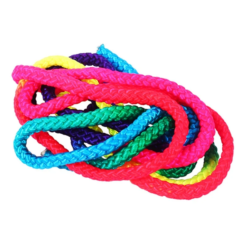 Rainbow color Gradual Change Artistic Gymnastics Rope Training Competition Special Gymnastics Ribbons Professional Sport Rope