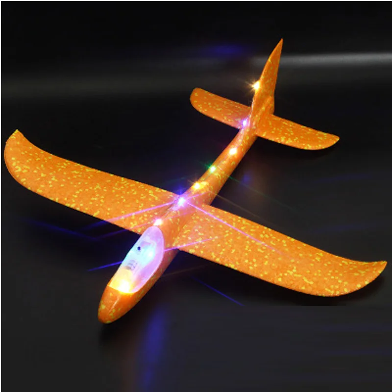 48cm All Lamp Orange 35 см детские игрушки «сделай сам» ручной бросок летающий самолет s пена модель аэроплана вечерние светится в темноте Летающий Plane Самолет игрушки для детей - Цвет: 48cm All Lamp Orange