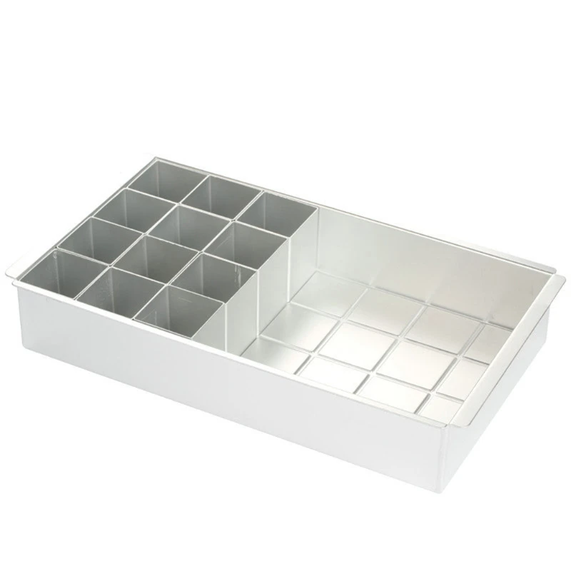Aluminum Alloy Rectangular Cake Mould Baking Tray Letter Number Cake Mould Bakeware Pan Adjustable Mold Chocolate Bakery