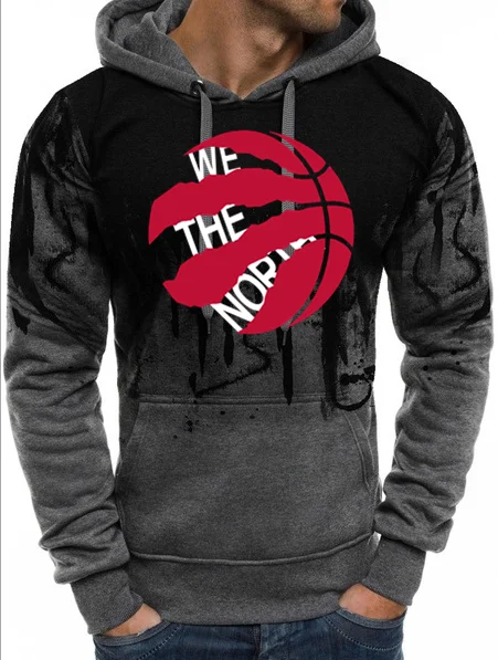 Толстовки с логотипом We the North Toronto fans Raptors man 20gjbg - Цвет: Темно-серый