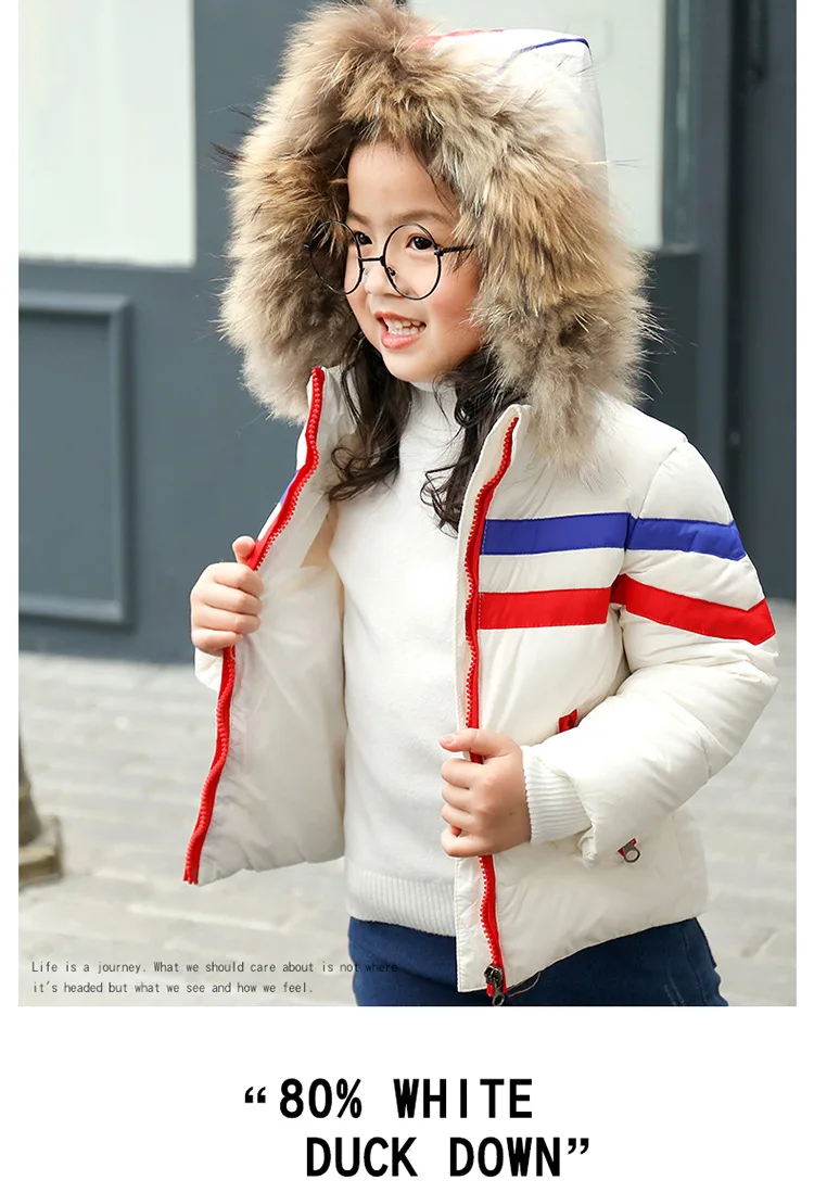 Olekid/Коллекция года, зимний пуховик для маленьких девочек теплое пальто на утином пуху для маленьких девочек верхняя одежда для маленьких мальчиков детские парки