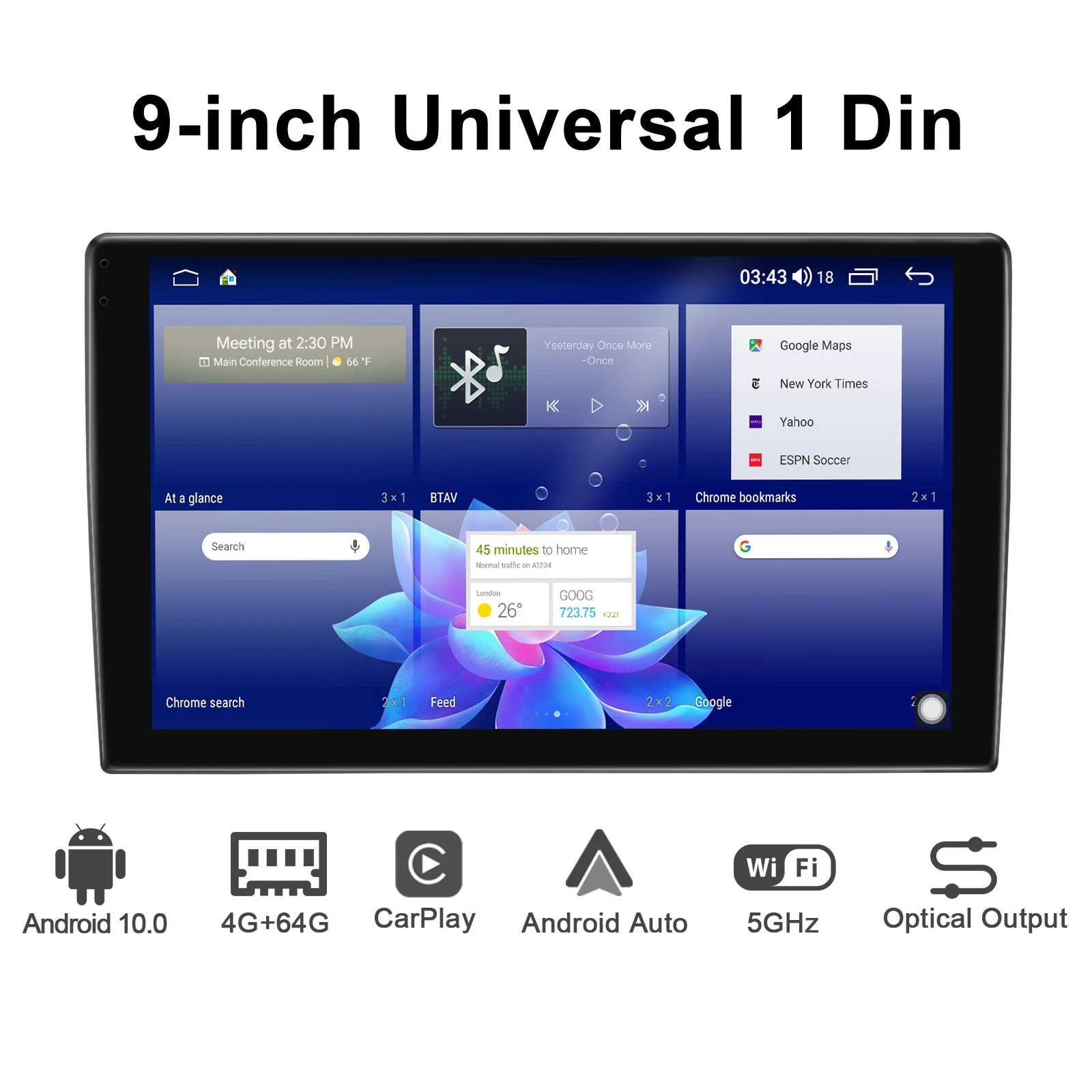 Single din touch screen 9