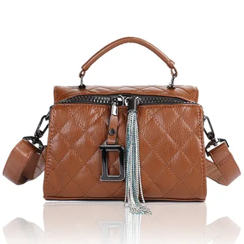 

Women's Tote Handbag Tassel Leather Handbag High Quality Ladies Crossbody Bag for Women Messenger Bags Boston Hand Bag