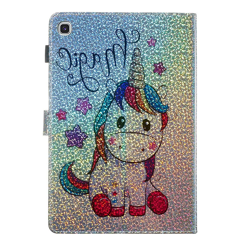 Wekays For Samsung Tab S5e 10.5 Cartoon Glitter Leather Fundas Case For Samsung Galaxy Tab S5e 10.5 inch T720 T725 Cover Cases