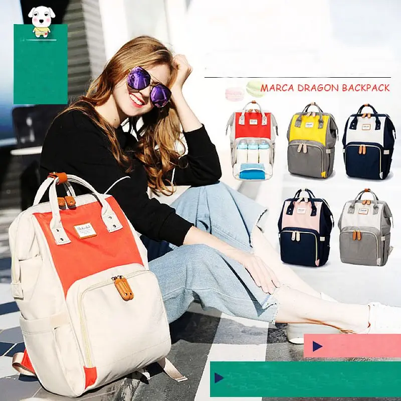 

Mummy Maternity Nappy Bag Large Capacity Baby Bag Travel Backpack Patchwork Nursing Bag for Baby Care Fashion Women Stoller Bag