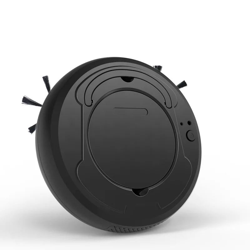 black(withoutlogo) Робот-пылесос для чистки и влажной швабры одновременно для твердых полов и ковров 100 минут перед автоматической зарядкой - Цвет: black(withoutlogo)