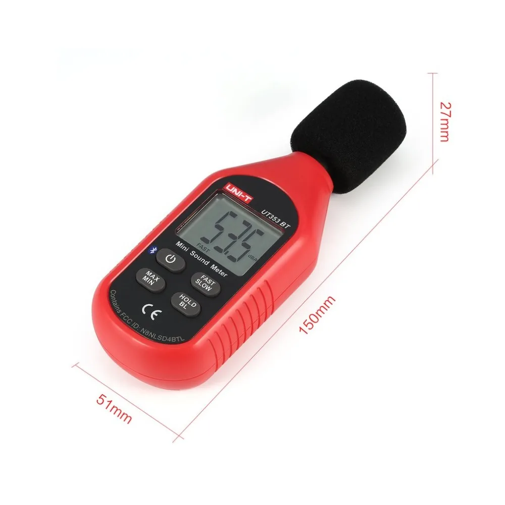 Bluetooth цифровой ЖК-Мини измеритель уровня звука шум аудио датчик объема децибел мониторинг тестер 30-130дб