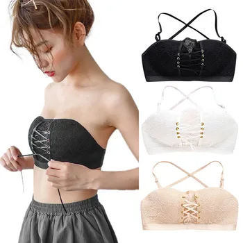 

1pcs Women Bra Set Solid Push Up Sexy Lingerie Women Underwear Wirefree Drawstring Padded Push-up Bras Lace Back