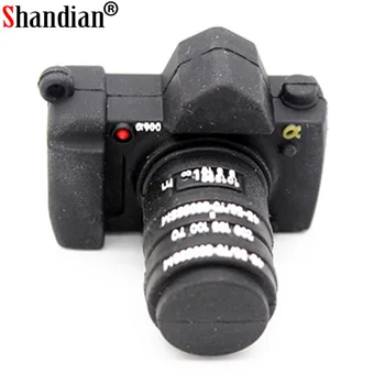 

SHANDIAN LOGO Atacado Digital Single Lens Reflex camera usb flash drive pendrive 4GB 16GB 32GB 64GB fashion memory stick drive