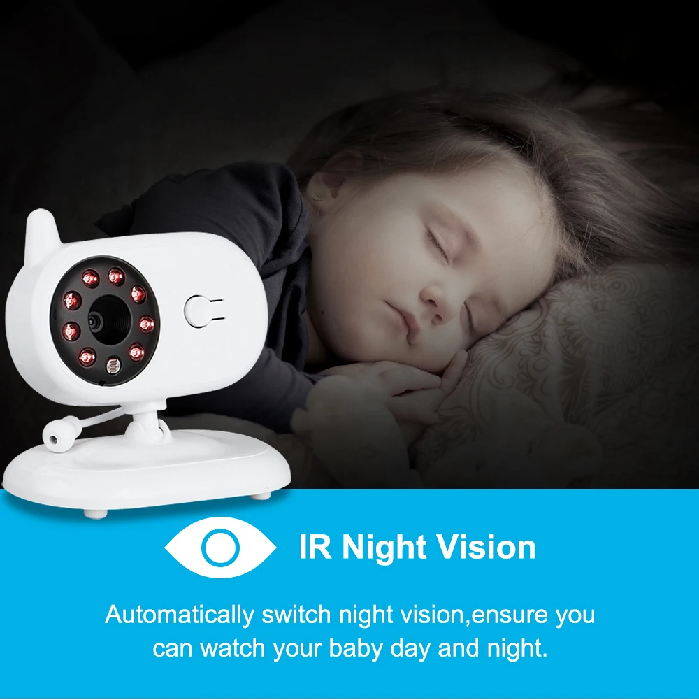  IMPORX 3.5 inch Wireless Video Baby Monitor Camera Two-way Talkback Nanny Camera Babysitter Night V