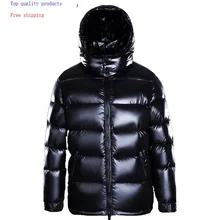 Зимняя мужская куртка на гусином пуху с капюшоном, плотное пальто, мужской пуховик, высокое качество, мужские пуховики M7YYF8001 KJ3116