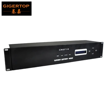 Cheap Freeshipping 16 Port Art Net DMX512 Network Converter TP-CR071R Console Art-Net RJ45 Port 16 Way Output 3pin XLR DMX Socket