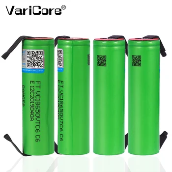 

VariCore VTC6 3.7V 3000mAh 18650 Li-ion Battery 30A Discharge for US18650VTC6 Tools e-cigarette batteries+DIY Nickel sheets