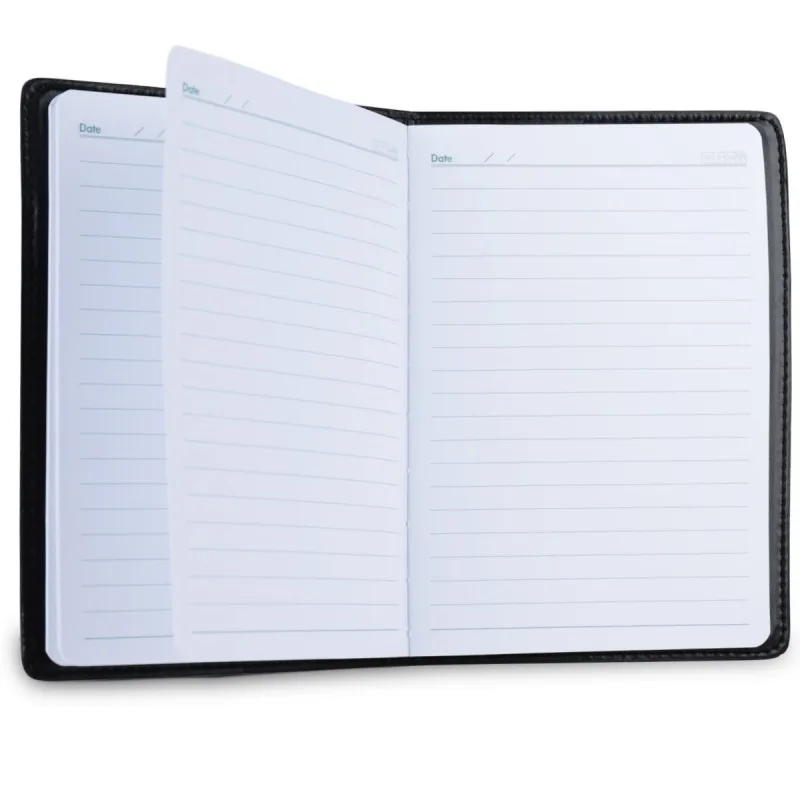 48K Deli advanced business leather notebook business meeting diary office stationery thickened notebook 48K Deli advanced business leather notebook business meeting diary office stationery thickened notebook