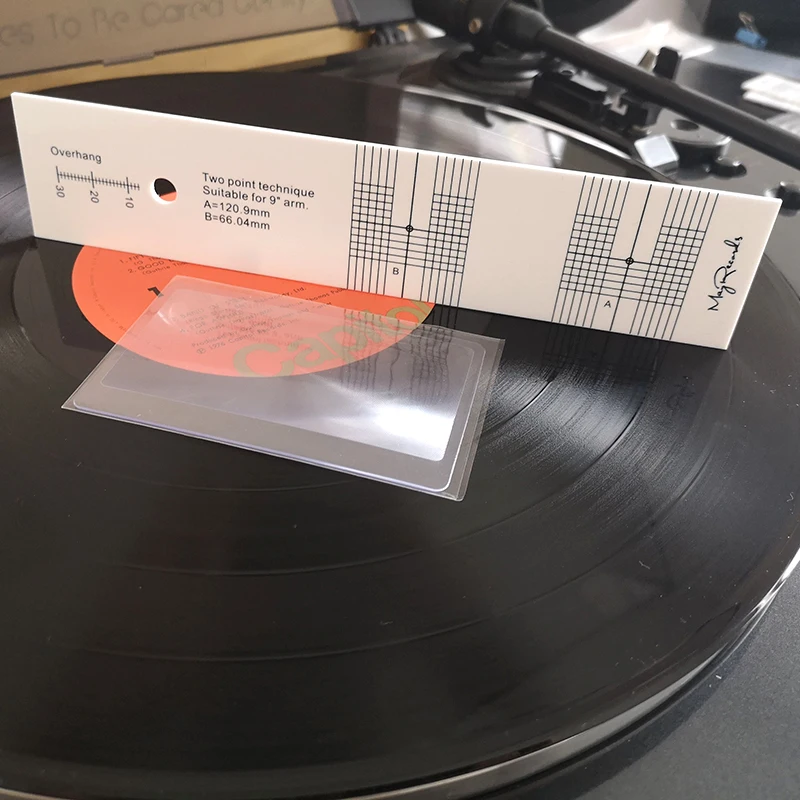 Vinyl Record Turntable Turntable Stylus Needle Turntable Stylus Scale Turntable Stylus Meter Pickup Calibration Distance Gauge Protractor LP Vinyl Turntable Phonograph Phono Cartridge Stylus Alignment