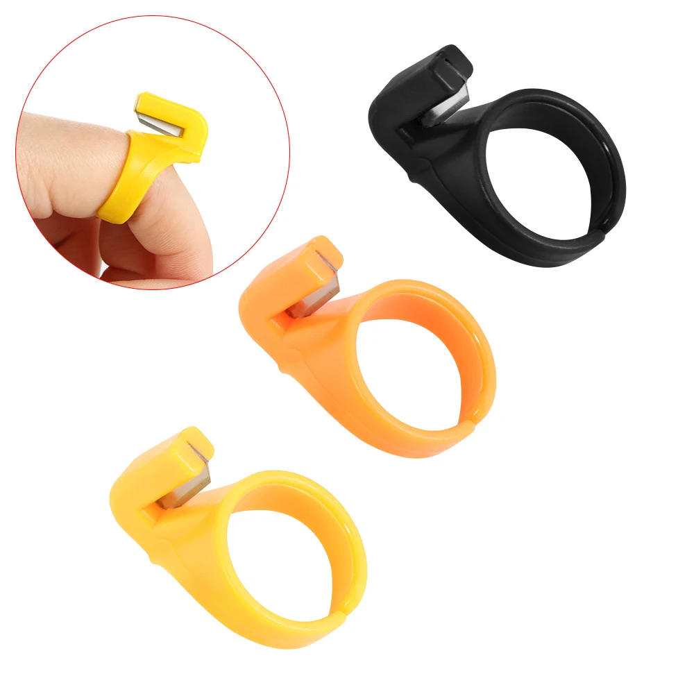 3Pcs/Set New Home Plastic Thimble Sewing Ring Thread Cutter Finger