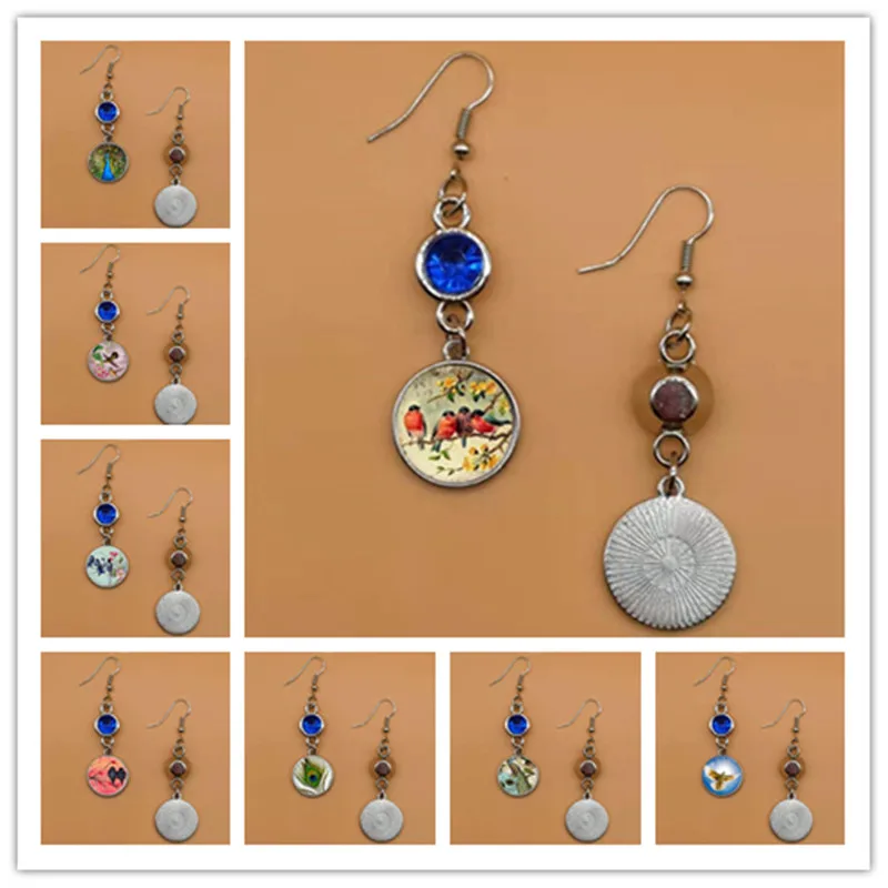 Рождественские серьги гвоздики с камнями в стиле ретро для леди гламур античная