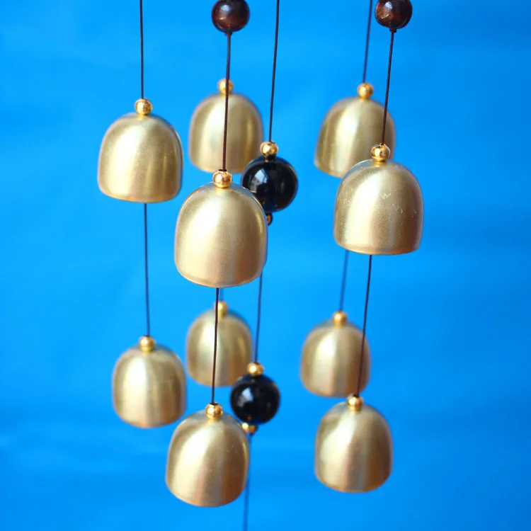 Metal Bell Pagoda Copper Windbell Hanging Ornaments Fortune Pendant Decoration Door Decoration Crafts Gift Cross Border