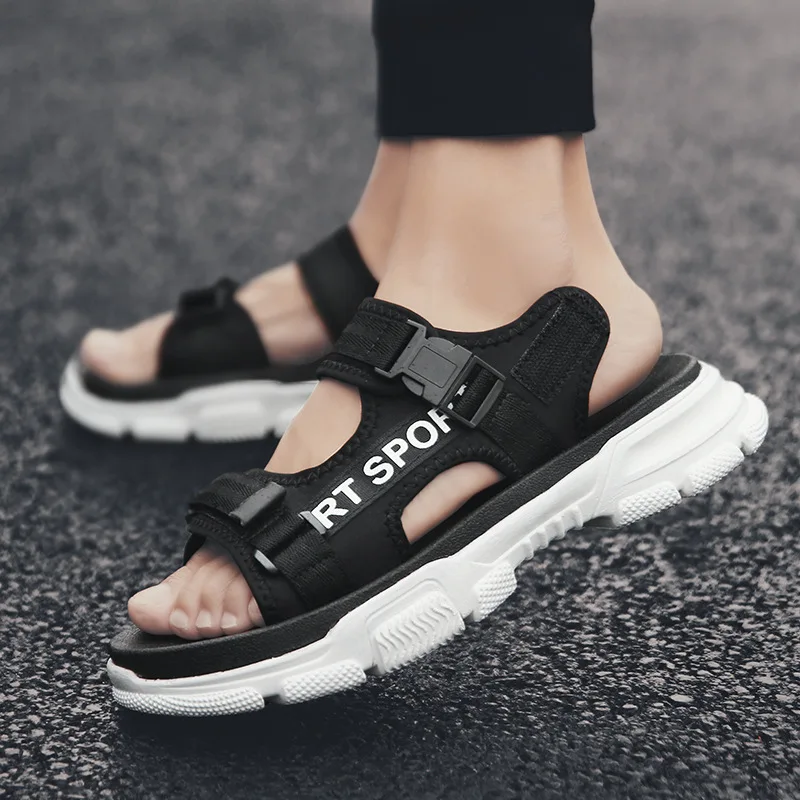 

2019 Summer Sandals Men Dual Purpose Beach Slippers Outer Wear Korean-style Trend Versatile Outdoor