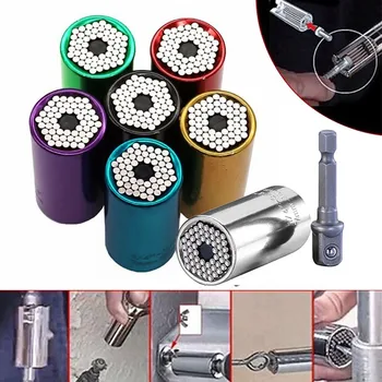 

top selling 2Pcs Set Universal Socket Ratchet Wrench Sleeve Power Drill Adapter Repair Tool Support Wholesale and Dropshipping