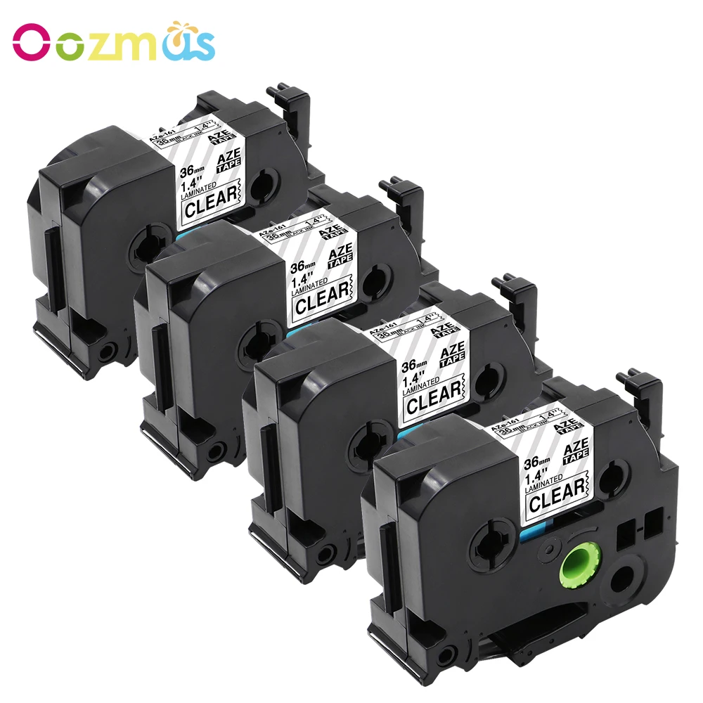 Oozmas 4 шт. TZe ленты для этикеток 36 мм совместимая с Brother ламинированная этикетка Tape TZ