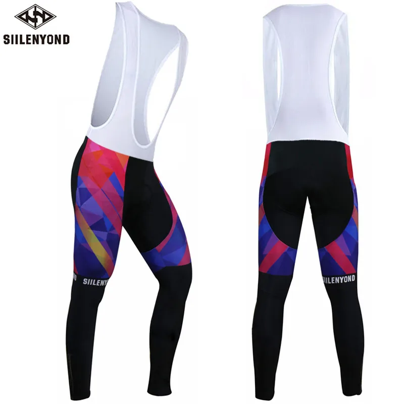 one piece bib pant Siilenyond зимние теплые велосипедные брюки, длинные штаны для велоспорта, зимние теплые велосипедные колготки Mtb ropa ciclismo hombre - Цвет: one piece bib pant