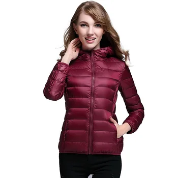 

Mature style super warm duck down jacket fashion ladies hooded jacket winter warm jacket made in China brand clothing 2019 new