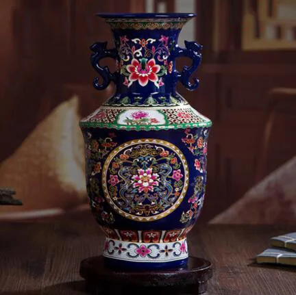 228 Цзиндэчжэнь керамика Amphora бутылки классические вазы украшения дома гостиная ремесленные украшения - Цвет: style4